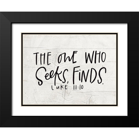 Seeks Black Modern Wood Framed Art Print with Double Matting by Wieners, Valerie