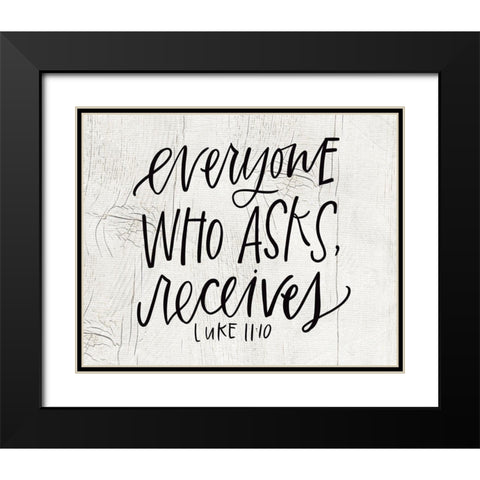 Everyone Black Modern Wood Framed Art Print with Double Matting by Wieners, Valerie