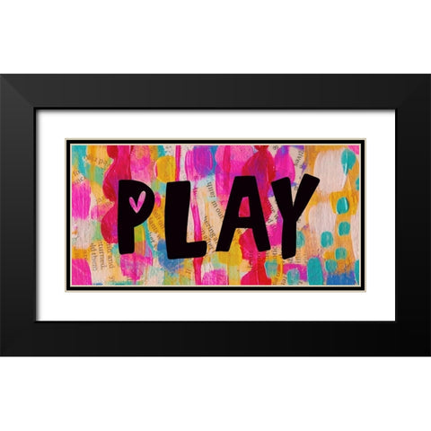 Play Black Modern Wood Framed Art Print with Double Matting by Wieners, Valerie