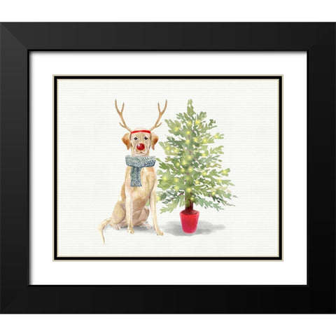 Labs Black Modern Wood Framed Art Print with Double Matting by Wieners, Valerie