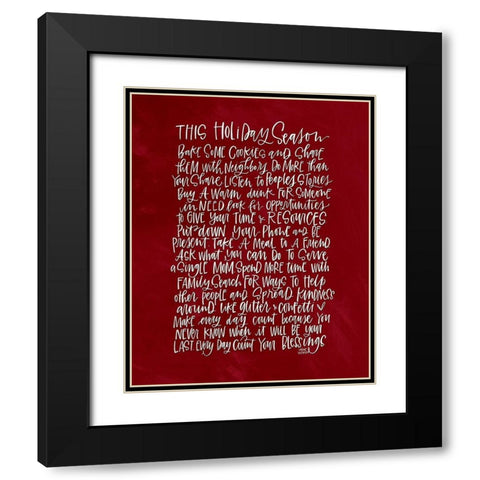 Holiday Season Black Modern Wood Framed Art Print with Double Matting by Wieners, Valerie