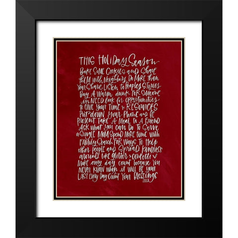 Holiday Season Black Modern Wood Framed Art Print with Double Matting by Wieners, Valerie