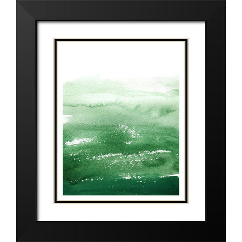 Green Black Modern Wood Framed Art Print with Double Matting by Wieners, Valerie