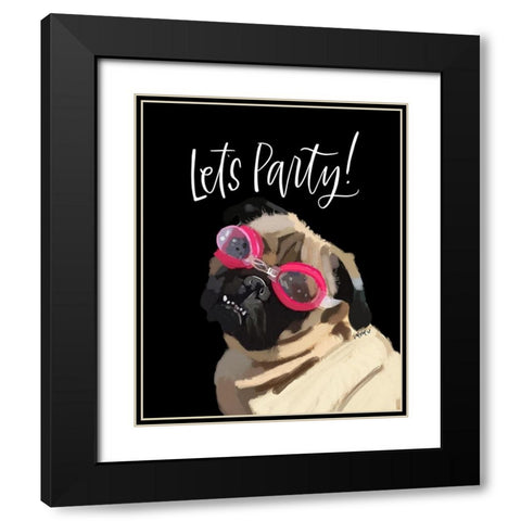 Party Black Modern Wood Framed Art Print with Double Matting by Wieners, Valerie