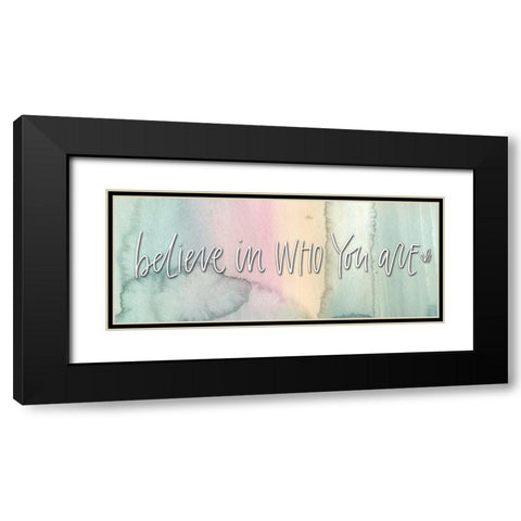 Believe Black Modern Wood Framed Art Print with Double Matting by Wieners, Valerie
