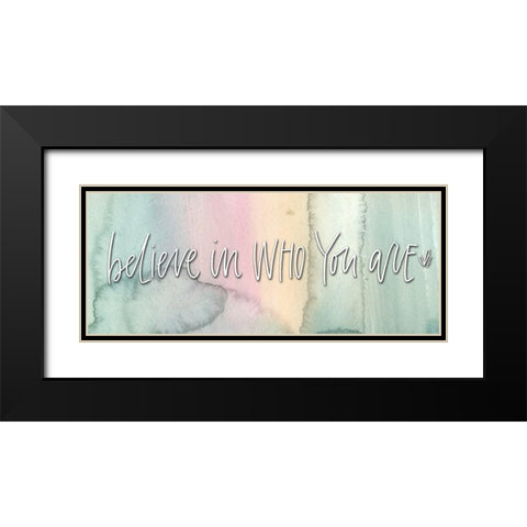Believe Black Modern Wood Framed Art Print with Double Matting by Wieners, Valerie