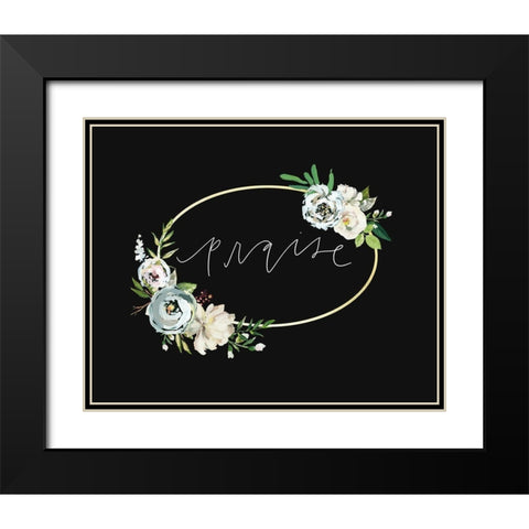 Praise   Black Modern Wood Framed Art Print with Double Matting by Wieners, Valerie
