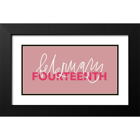 Valentines Day Black Modern Wood Framed Art Print with Double Matting by Wieners, Valerie