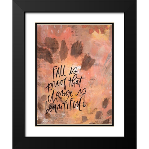 Fall is Proof Black Modern Wood Framed Art Print with Double Matting by Wieners, Valerie