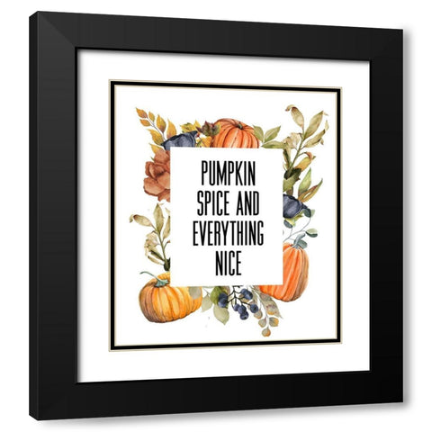 Pumpkin Spice Black Modern Wood Framed Art Print with Double Matting by Wieners, Valerie