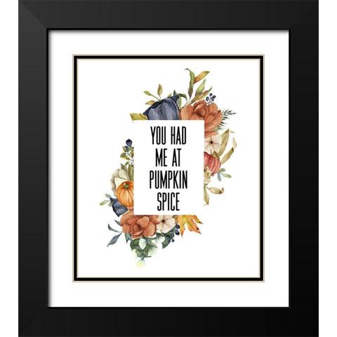 Pumpkin Spice II Black Modern Wood Framed Art Print with Double Matting by Wieners, Valerie