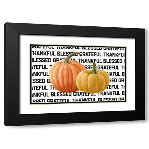 Pumpkin Pillow Black Modern Wood Framed Art Print with Double Matting by Wieners, Valerie