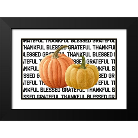 Pumpkin Pillow Black Modern Wood Framed Art Print with Double Matting by Wieners, Valerie