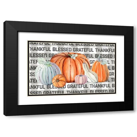 Pumpkin Pillow II Black Modern Wood Framed Art Print with Double Matting by Wieners, Valerie