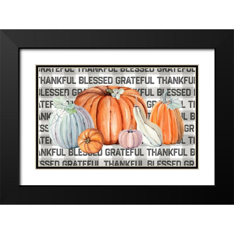 Pumpkin Pillow II Black Modern Wood Framed Art Print with Double Matting by Wieners, Valerie