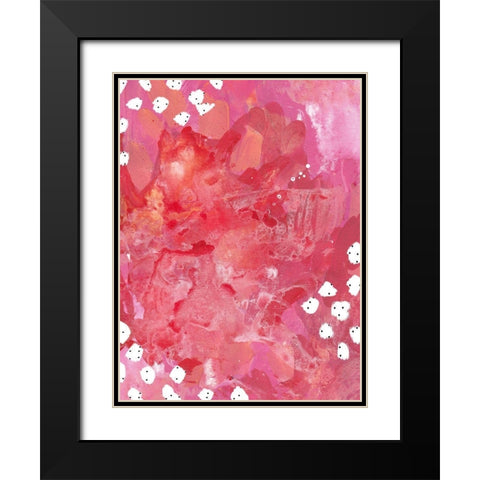 Red Background Black Modern Wood Framed Art Print with Double Matting by Wieners, Valerie