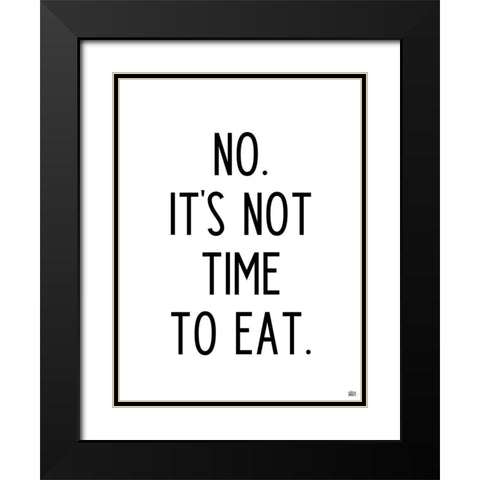 Eat Black Modern Wood Framed Art Print with Double Matting by Wieners, Valerie