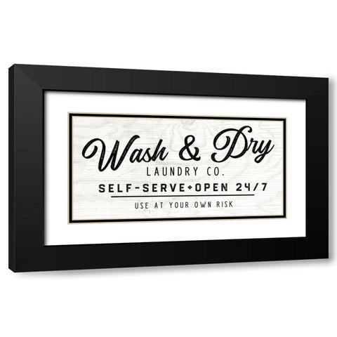 Wash and Dry II Black Modern Wood Framed Art Print with Double Matting by Wieners, Valerie