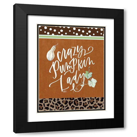 Crazy Pumpkin Lady Black Modern Wood Framed Art Print with Double Matting by Wieners, Valerie