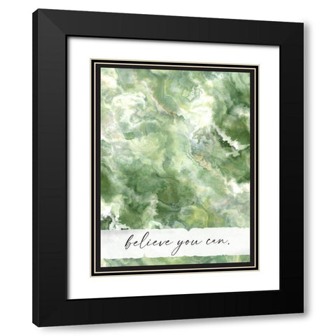 Believe You Can Black Modern Wood Framed Art Print with Double Matting by Wieners, Valerie