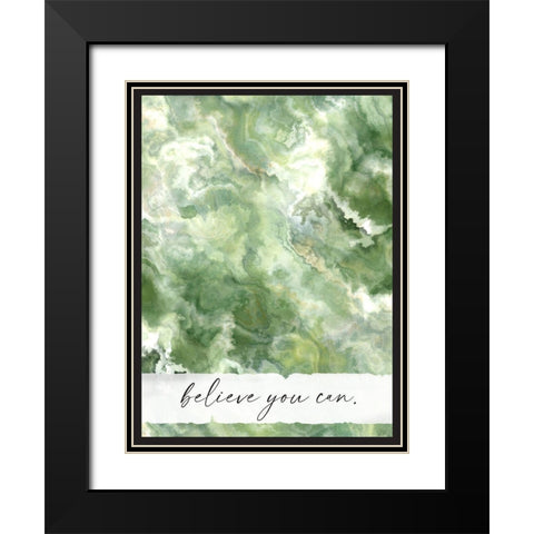 Believe You Can Black Modern Wood Framed Art Print with Double Matting by Wieners, Valerie