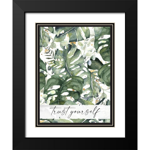 Self Care Black Modern Wood Framed Art Print with Double Matting by Wieners, Valerie