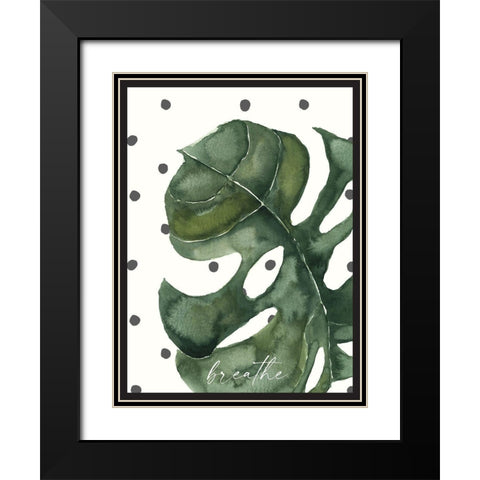 Breathe Black Modern Wood Framed Art Print with Double Matting by Wieners, Valerie