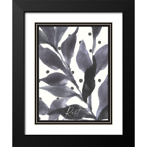 Rest Black Modern Wood Framed Art Print with Double Matting by Wieners, Valerie