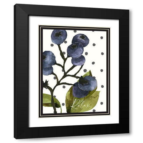 Relax Black Modern Wood Framed Art Print with Double Matting by Wieners, Valerie