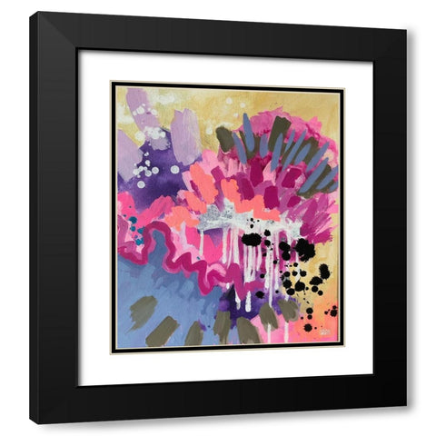 Abstract II Black Modern Wood Framed Art Print with Double Matting by Wieners, Valerie