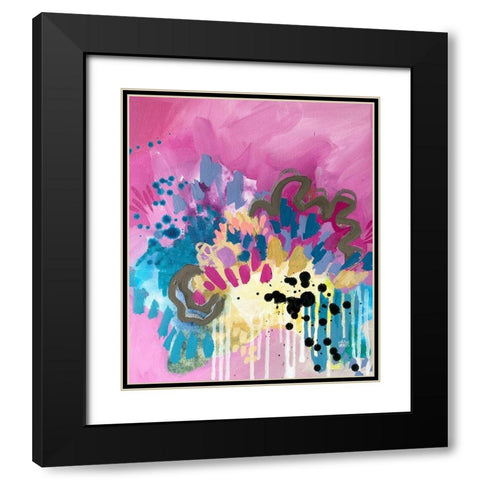 Abstract III Black Modern Wood Framed Art Print with Double Matting by Wieners, Valerie