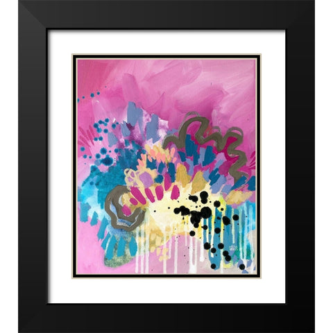 Abstract III Black Modern Wood Framed Art Print with Double Matting by Wieners, Valerie