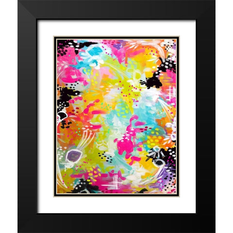 Abstract Black Modern Wood Framed Art Print with Double Matting by Wieners, Valerie