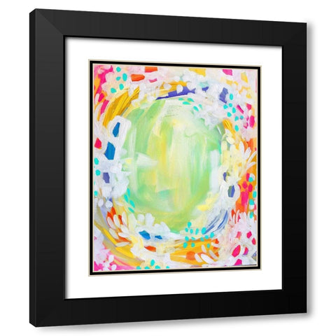 Painted Canvas V Black Modern Wood Framed Art Print with Double Matting by Wieners, Valerie