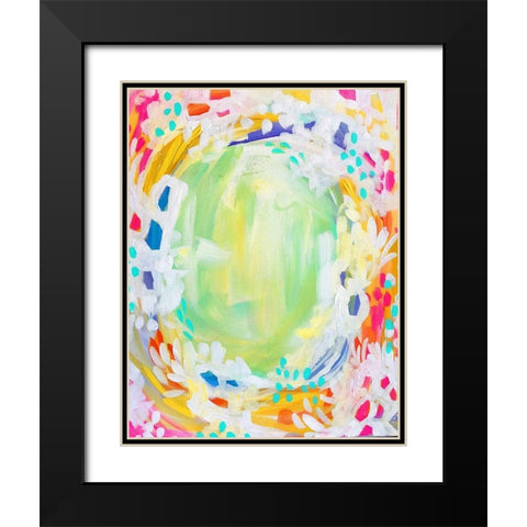 Painted Canvas V Black Modern Wood Framed Art Print with Double Matting by Wieners, Valerie