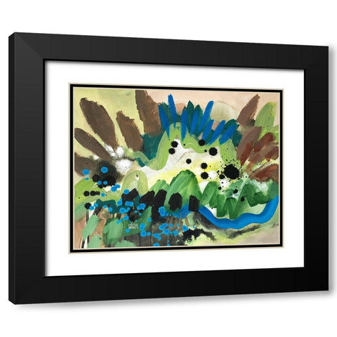 Garden Black Modern Wood Framed Art Print with Double Matting by Wieners, Valerie