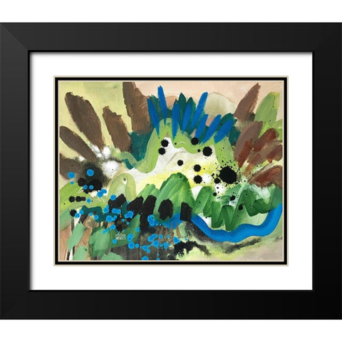 Garden Black Modern Wood Framed Art Print with Double Matting by Wieners, Valerie