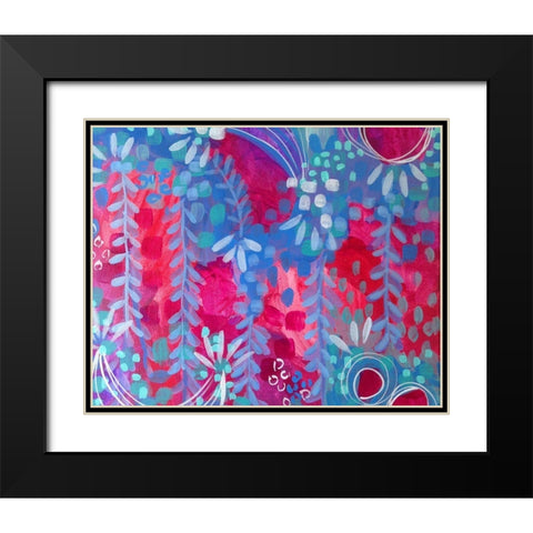 Vines Black Modern Wood Framed Art Print with Double Matting by Wieners, Valerie