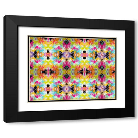 Kaleidoscope Black Modern Wood Framed Art Print with Double Matting by Wieners, Valerie