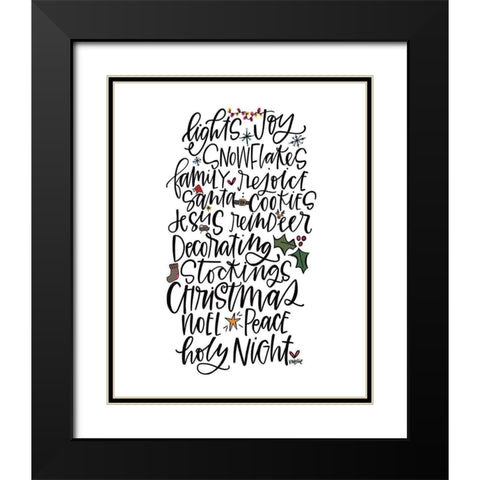 Christmas Black Modern Wood Framed Art Print with Double Matting by Wieners, Valerie