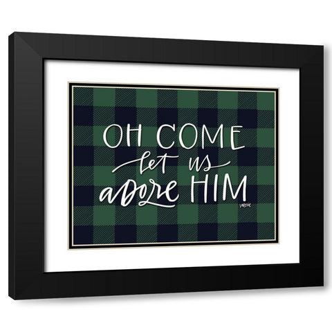Oh Come Let Us Black Modern Wood Framed Art Print with Double Matting by Wieners, Valerie