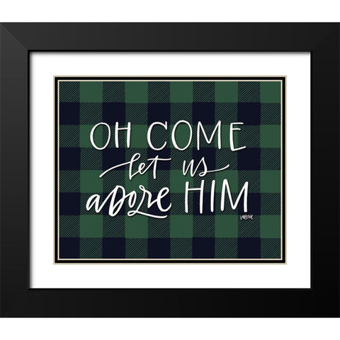 Oh Come Let Us Black Modern Wood Framed Art Print with Double Matting by Wieners, Valerie