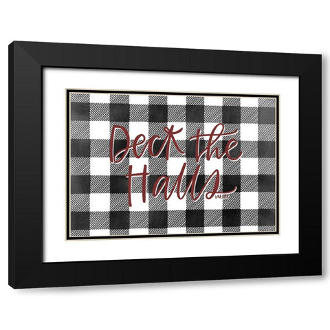 Deck the Halls Black Modern Wood Framed Art Print with Double Matting by Wieners, Valerie
