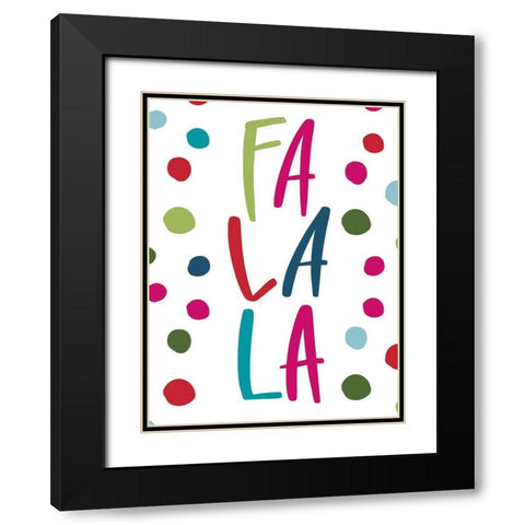 Fa La La Black Modern Wood Framed Art Print with Double Matting by Wieners, Valerie
