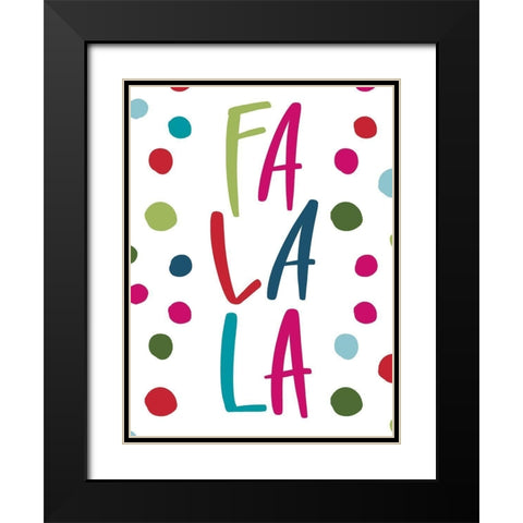 Fa La La Black Modern Wood Framed Art Print with Double Matting by Wieners, Valerie