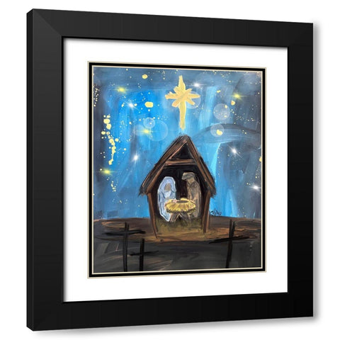 Nativity I Black Modern Wood Framed Art Print with Double Matting by Wieners, Valerie