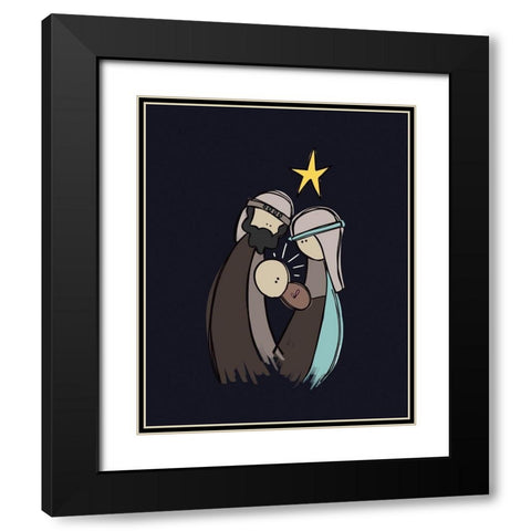 Nativity II Black Modern Wood Framed Art Print with Double Matting by Wieners, Valerie
