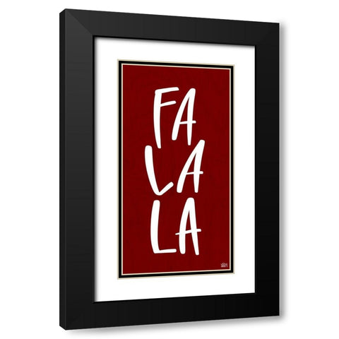 Fa La La Black Modern Wood Framed Art Print with Double Matting by Wieners, Valerie
