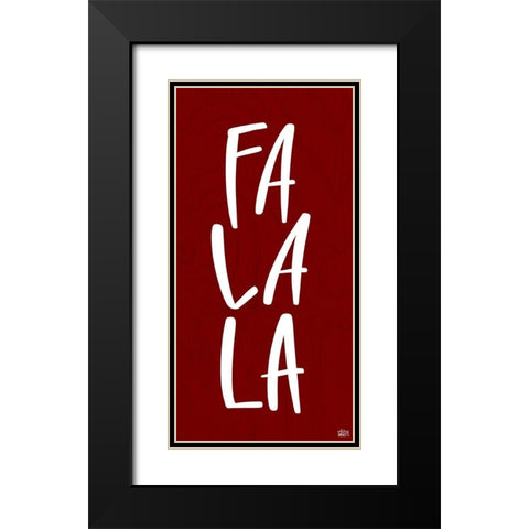 Fa La La Black Modern Wood Framed Art Print with Double Matting by Wieners, Valerie