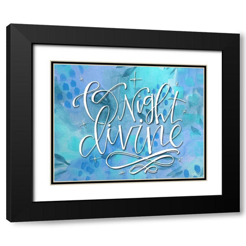 O Night Divine Black Modern Wood Framed Art Print with Double Matting by Wieners, Valerie